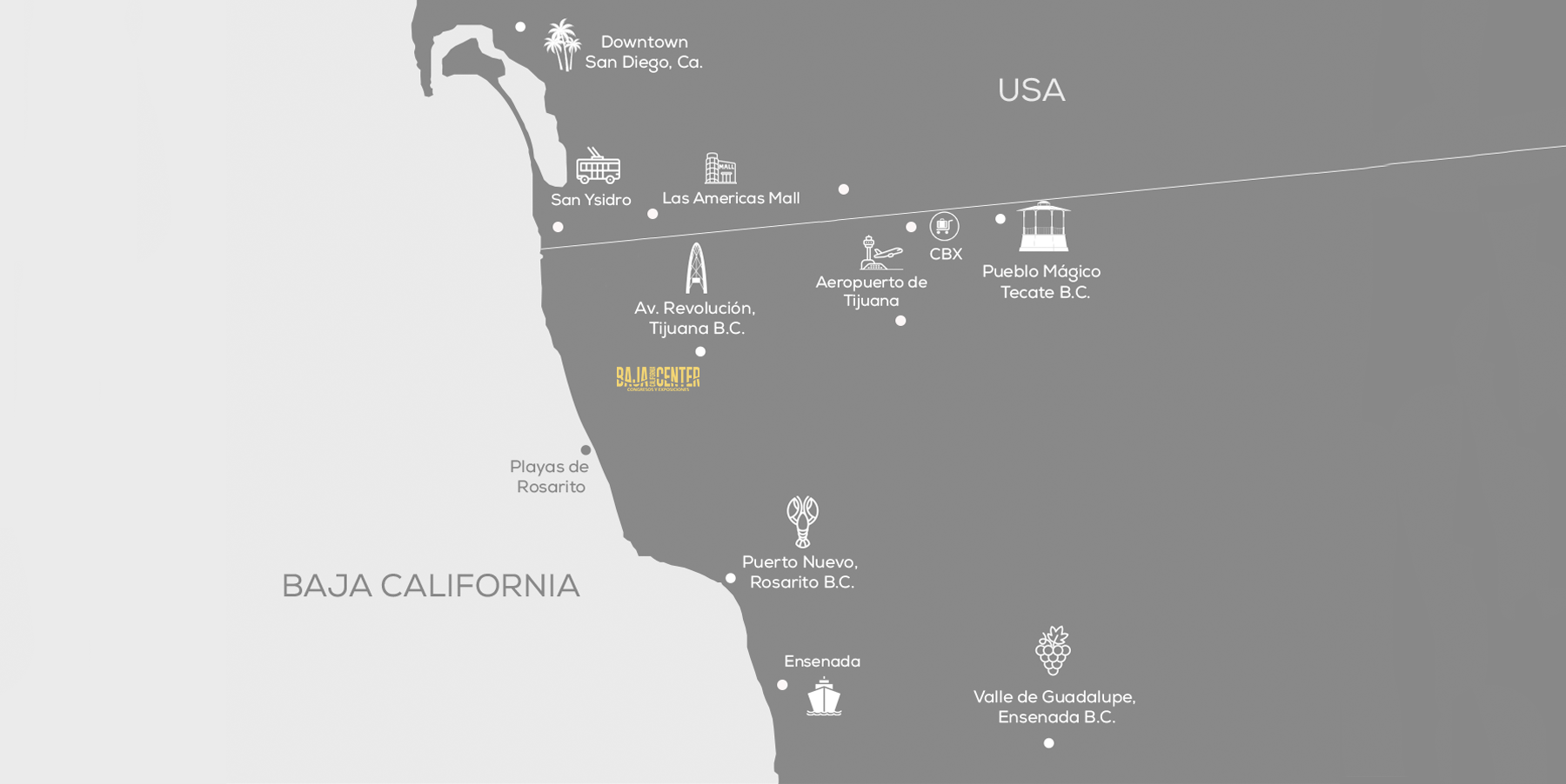 BCC Baja California Center Mapa
